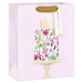 Hallmark : 9.6" Floral Birthday Cake on Pink Medium Gift Bag