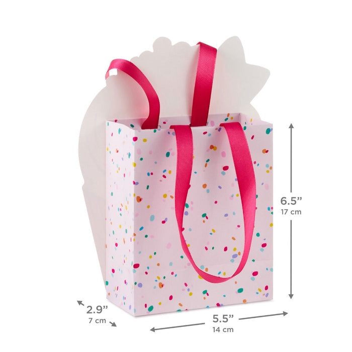 Hallmark : 6.5" Cupcake With Flowers Small Gift Bag