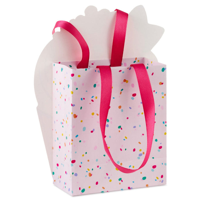 Hallmark : 6.5" Cupcake With Flowers Small Gift Bag