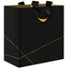 Gold Lines on Black Medium Gift Bag