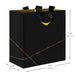 Gold Lines on Black Medium Gift Bag