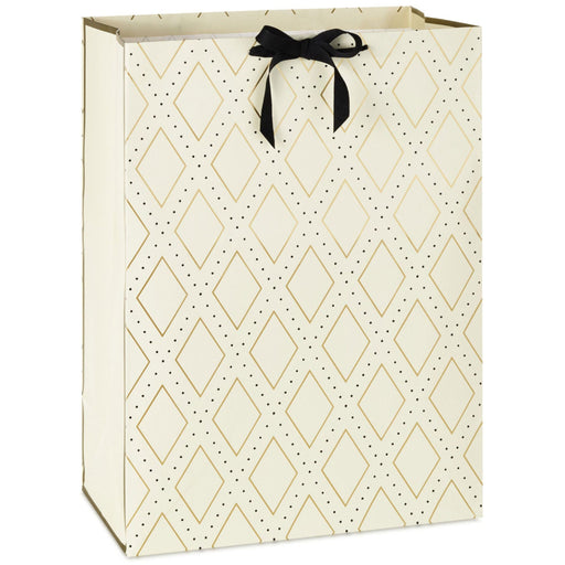 Gold Diamonds on Cream Jumbo Gift Bag