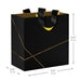 Hallmark : 5.5" Gold Lines on Black Small Square Gift Bag