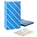 Bold Blue Stripes 8-Pack Paper Goodie Bags With Stickers