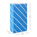 Bold Blue Stripes 8-Pack Paper Goodie Bags With Stickers