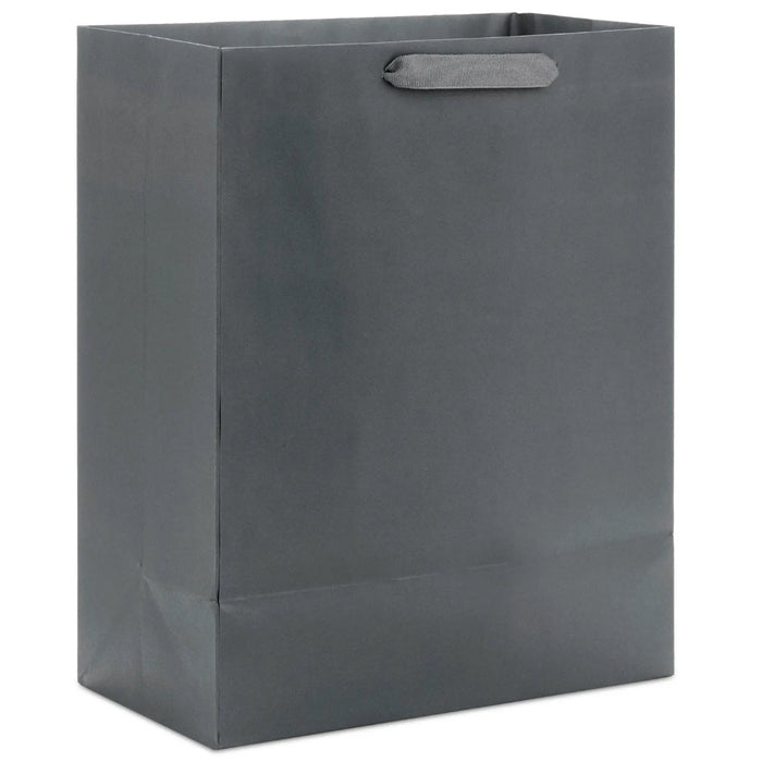 Hallmark 13-inch gray large gift bag with sturdy handles and modern design for birthdays, holidays, and special occasions
