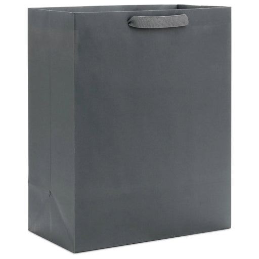 Hallmark 13-inch gray large gift bag with sturdy handles and modern design for birthdays, holidays, and special occasions