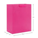 Hallmark 13-inch large hot pink gift bag for birthdays, celebrations, holidays, and special occasions.