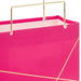 Hallmark 5.5-inch hot pink small square gift bag featuring an elegant gold design, perfect for birthdays, celebrations, and special occasion gift wrapping.