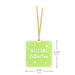 Green “Welcome Little One” gift tag, 3.2" square