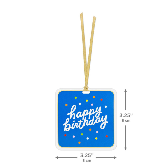 Hallmark : 3.2" Happy Birthday Folded Gift Tag
