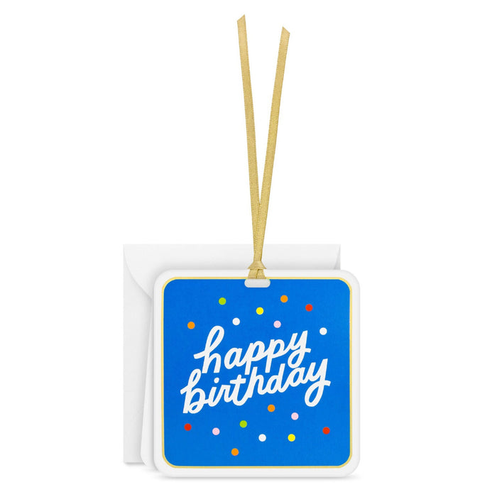 Hallmark : 3.2" Happy Birthday Folded Gift Tag