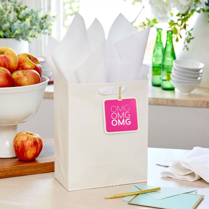 Hallmark : 3.2" OMG Folded Gift Tag
