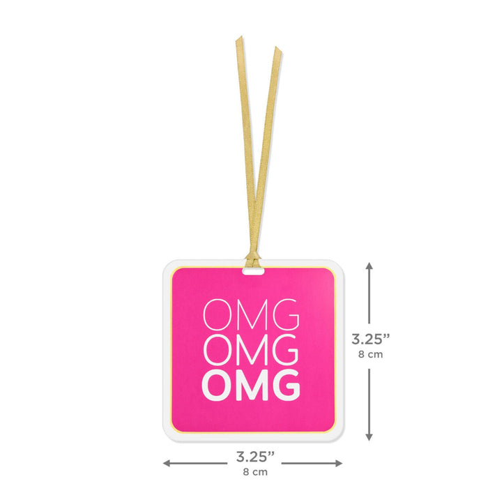 Hallmark : 3.2" OMG Folded Gift Tag