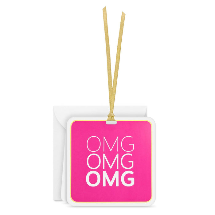 Hallmark : 3.2" OMG Folded Gift Tag