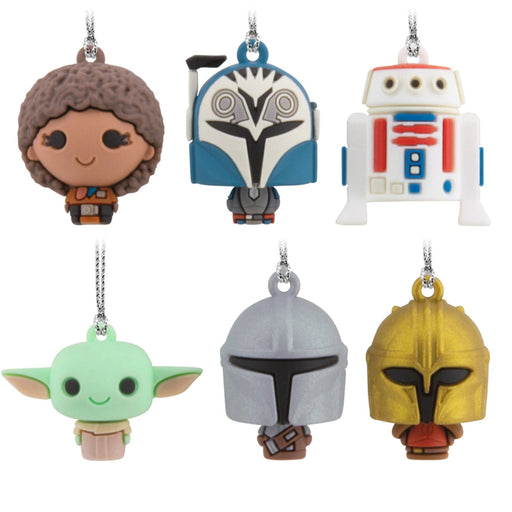 Mini Star Wars: The Mandalorian™ Shatterproof Hallmark Ornaments, Set of 6 featuring colorful mini character Christmas ornaments for holiday tree decorating and Star Wars fans.