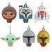 Mini Star Wars: The Mandalorian™ Shatterproof Hallmark Ornaments, Set of 6 featuring colorful mini character Christmas ornaments for holiday tree decorating and Star Wars fans.