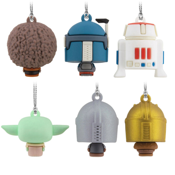 Mini Star Wars: The Mandalorian™ Shatterproof Hallmark Ornaments, Set of 6 featuring colorful mini character Christmas ornaments for holiday tree decorating and Star Wars fans.