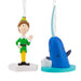 Hallmark Elf Buddy the Elf™ and Narwhal resin Christmas ornaments set featuring the beloved characters from the classic holiday movie Elf.