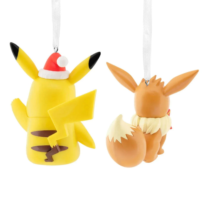 Hallmark Pokemon Pikachu and Eevee ornaments set of 2 for Christmas tree holiday decor
