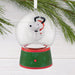 Hallmark Peanuts Snoopy musical snow globe Christmas ornament with swirling snow, festive holiday music, motion, and hanger attachment.
