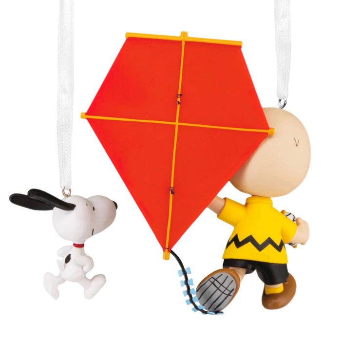 Peanuts® Charlie Brown and Snoopy Hallmark Ornaments Set of 2 featuring classic Peanuts characters in festive holiday designs for Christmas tree decorating and collectible holiday displays.