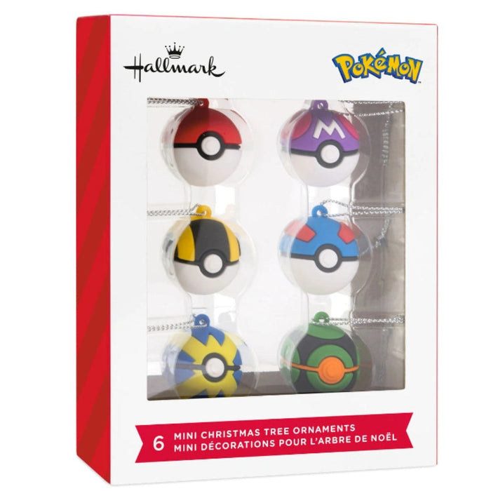 This Hallmark Mini Pokémon Poké Ball Shatterproof Hallmark Ornaments Set includes six miniature Poké Ball ornaments that bring fun and adventure to your holiday décor