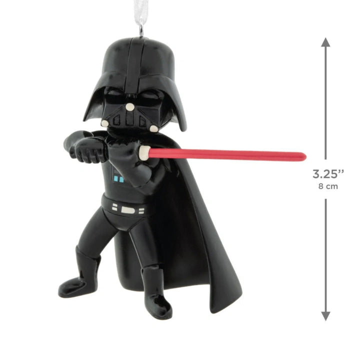 Hallmark Star Wars Darth Vader stylized ornament featuring the iconic Sith Lord in black armor and helmet, collectible Christmas tree decoration for Star Wars fans.