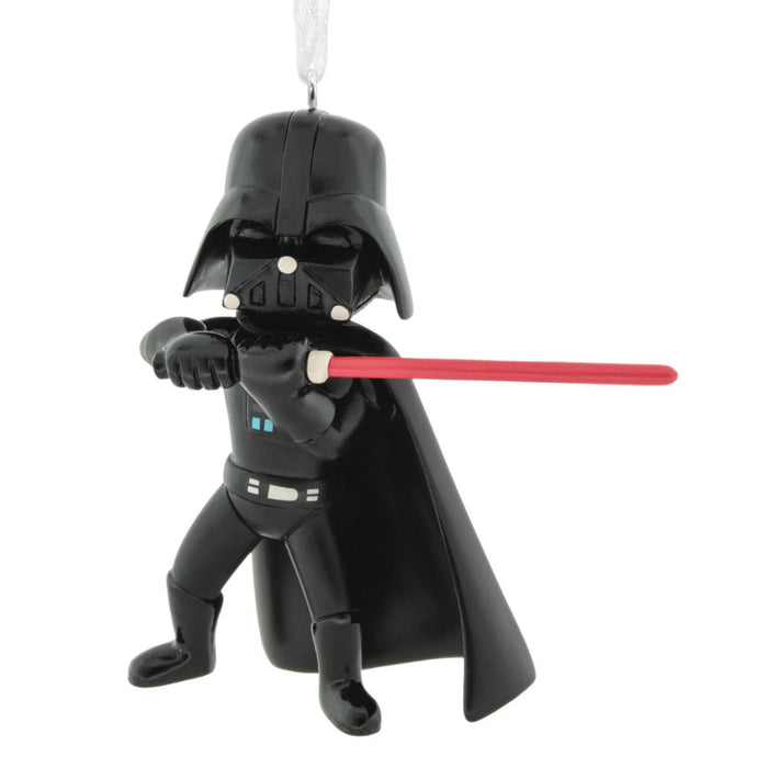 Hallmark Star Wars Darth Vader stylized ornament featuring the iconic Sith Lord in black armor and helmet, collectible Christmas tree decoration for Star Wars fans.