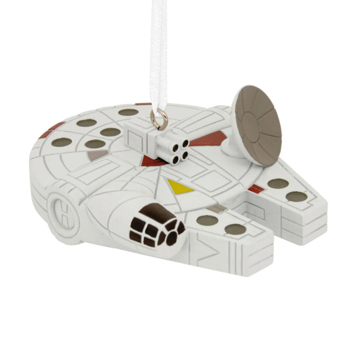 Star Wars™ Millennium Falcon Hallmark Christmas ornament featuring the iconic starship