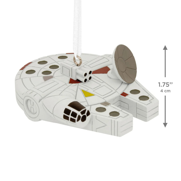 Star Wars™ Millennium Falcon Hallmark Christmas ornament featuring the iconic starship