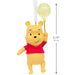 Hallmark Disney Winnie the Pooh™ Christmas ornament featuring Pooh Bear holding a colorful balloon in a detailed resin design, perfect for Disney fans and holiday tree decorating.