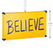 Hallmark Ted Lasso Believe Sign ornament featuring the iconic handmade "Believe" sign from the hit television series, collectible Christmas tree decoration for Ted Lasso fans.