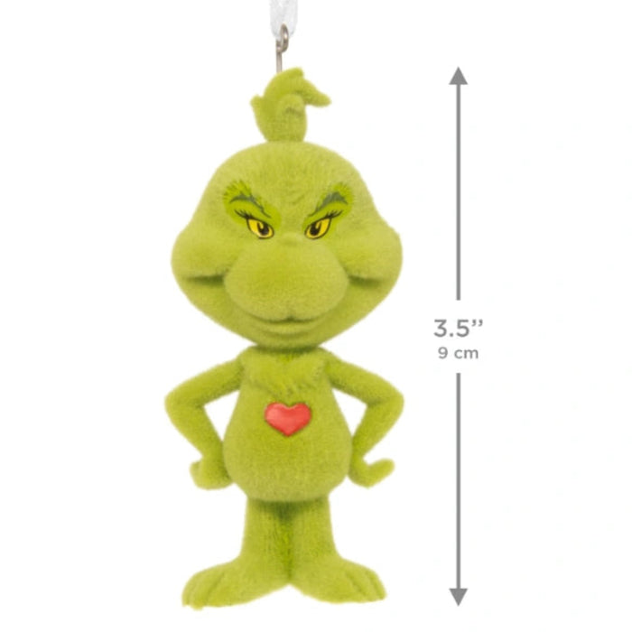 Hallmark Dr. Seuss's How the Grinch Stole Christmas!™ Stylized Grinch ornament featuring the iconic green Grinch with a playful expression for Christmas tree decorating.