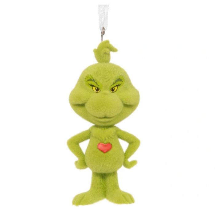 Hallmark Dr. Seuss's How the Grinch Stole Christmas!™ Stylized Grinch ornament featuring the iconic green Grinch with a playful expression for Christmas tree decorating.