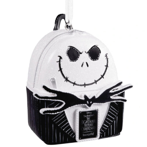 This Hallmark Loungefly Disney Tim Burton's The Nightmare Before Christmas Jack Skellington Backpack Hallmark Ornament brings spooky charm and collectible style to your holiday décor.