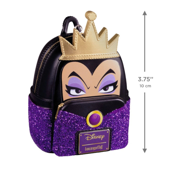 This Hallmark Loungefly Disney Villains Evil Queen Backpack Hallmark Ornament combines the signature style of Loungefly with the iconic Disney Villains collection. 