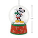 Hallmark Disney Mickey Mouse musical snow globe Christmas ornament with Mickey in a snowy scene, swirling snow, holiday music, motion, and tree hanger.