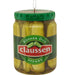 This Hallmark Kraft Claussen™ Pickles Jar Shatterproof Hallmark Ornament adds a fun and nostalgic twist to your holiday décor.