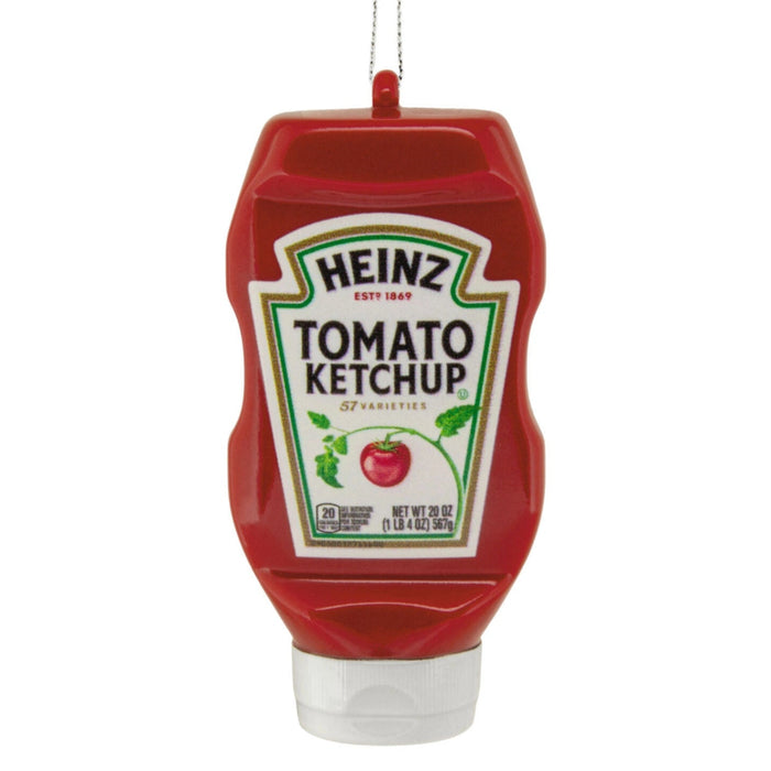 Heinz™ Tomato Ketchup Bottle Shatterproof Hallmark Ornament featuring the iconic red ketchup bottle design, durable lightweight Christmas tree decoration for food lovers and Hallmark collectors.