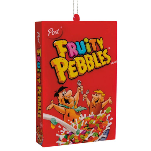 This Hallmark The Flintstones™ Fruity Pebbles™ Cereal Shatterproof Hallmark Ornament brings a fun blend of nostalgia and holiday cheer to your Christmas décor. 