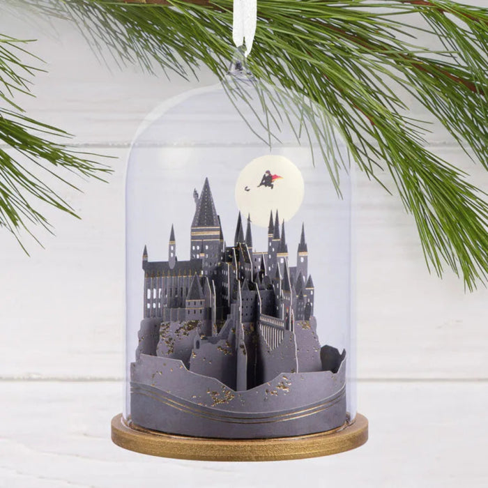 Wizarding World with this Hallmark Harry Potter Hogwarts Castle cloche ornament.