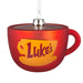 Hallmark Gilmore Girls Luke's Diner red coffee mug blown glass Christmas ornament