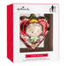 Hallmark Elf Buddy the Elf candy cane wreath blown glass Christmas ornament