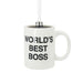 Hallmark The Office Michael Scott World's Best Boss coffee mug blown glass Christmas ornament