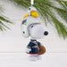 Hallmark Peanuts Snoopy and Woodstock New England Patriots bobblehead ornament