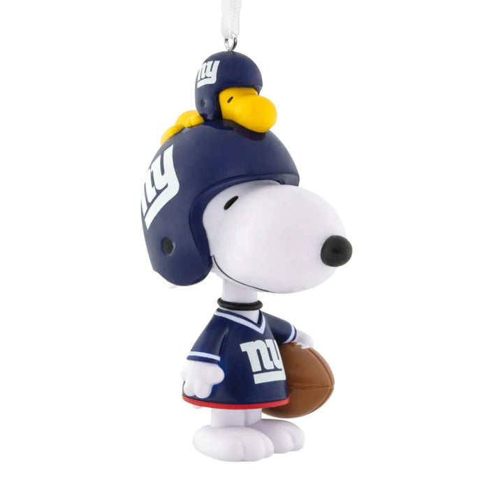 Hallmark Peanuts Snoopy and Woodstock New York Giants bobblehead ornament