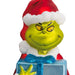 Hallmark Grinch with Present blown glass Christmas ornament