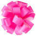 Large fuchsia gift bow with wide hot‑pink ribbon loops and self‑adhesive backing