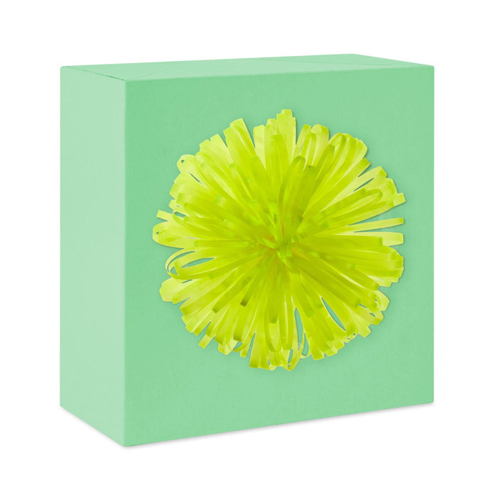 7" Yellow Looped Pom-Pom Gift Bow